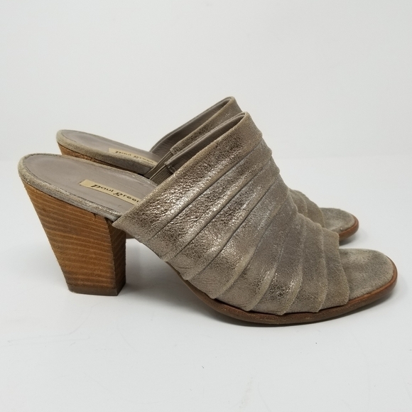 Paul Green Winston Metallic Mule Sandal Slip On Heel Womens Size 4.5 - Picture 13 of 13